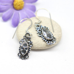 Boucles d'oreille argent et zirconium