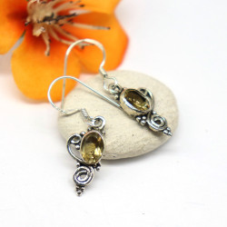 Boucles d'oreille citrine...