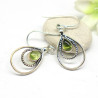 Boucles d'oreille argent et pierre péridot