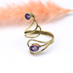 Bague allongée dorée...
