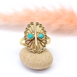 Bague dorée ouverte 2...