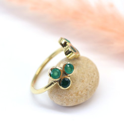 Bague dorée réglable et 6...