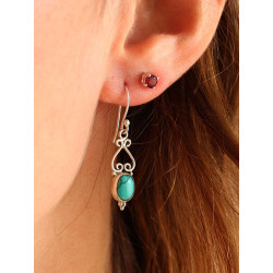 Boucle d'oreille argent et...