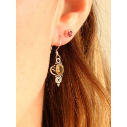Boucles d'oreilles citrine...