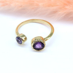 Bague laiton doré et 2...