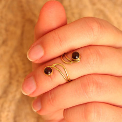 Bague de phalange laiton doré