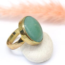 Bague dorée réglable ronde...