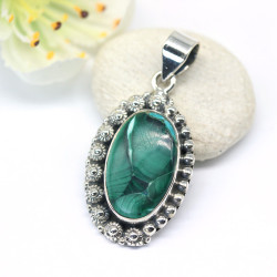 Pendentif malachite azurite...