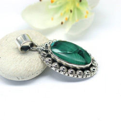 Pendentif malachite azurite...