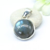Pendentif labradorite ronde en argent
