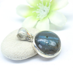 Pendentif labradorite ronde...