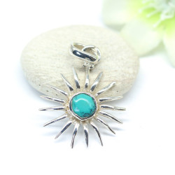 Pendentif soleil en argent...