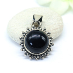 Pendentif argent rond...