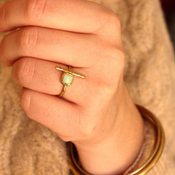 Bague fine en laiton et...
