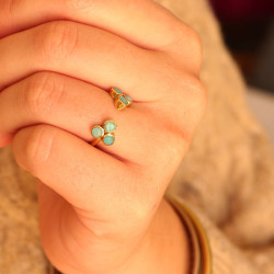 Bague fine laiton et...