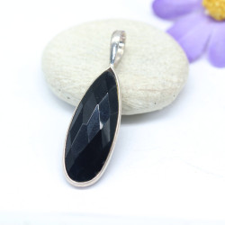 Pendentif argent allongé...