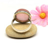 Bague argent pierre rose