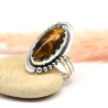 Bague argent ethnique pierre oeil de tigre