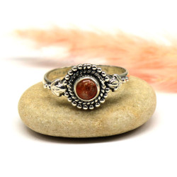 Bague argent travaillée et...