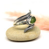 Bague péridot brut en argent
