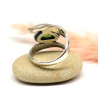 Bague bohème argent et péridot