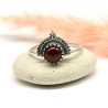Bague grenat en argent