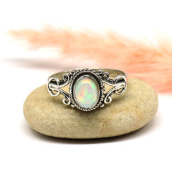 Bague opale en argent