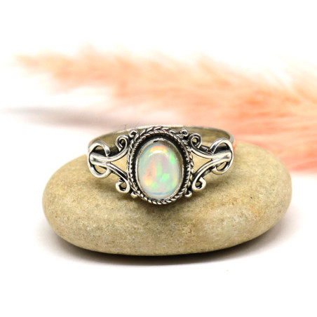 Bague opale en argent