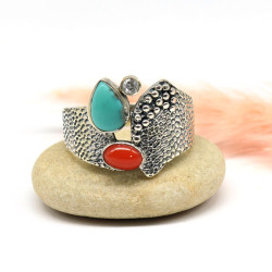 Bague épaisse argent...