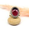 Bague indienne en argent travaillé