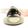 Bague ethnique argent et malachite