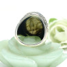 Bague homme argent et labradorite bleue