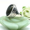 Chevalière homme en argent et labradorite