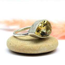 Bague argent pierre citrine...