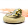 Bague argent pierre citrine facettée