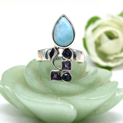 Bague larimar en argent
