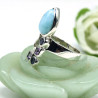 Bague argent bohème pierre larimar