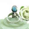 Bague argent pierre bleue