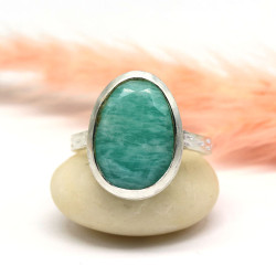 Bague argent pierre amazonite