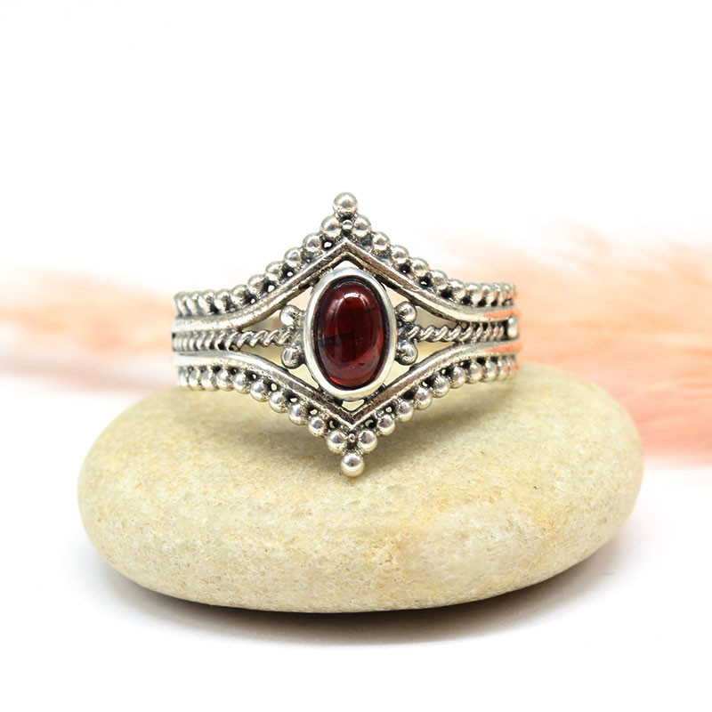 Bague argent pierre grenat Bague argent pierre grenat