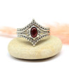 Bague argent pierre grenat