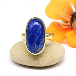Bague lapis lazuli réglable...