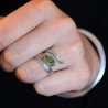Bague péridot en argent