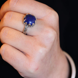 Bague lapis lazuli en...