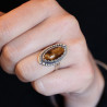 Bague argent pierre oeil de tigre