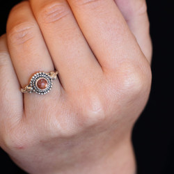 Bague argent fine et pierre...