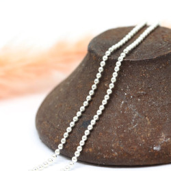 Chaine fine argent à boules