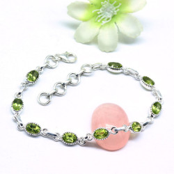 Bracelet argent fin pierres...