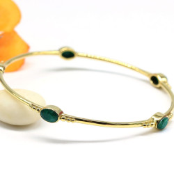 Bracelet jonc doré bohème