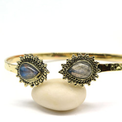 Bracelet jonc bohème pierre...